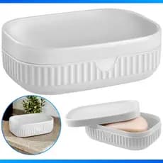 Saboneteira Caixa De Sabão à Prova d'Água Com Tampa Porta Sabonete Banheiro Lavabo Moderno