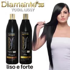 escova progressiva Diamante 3D Tzaha Cosméticos Profissional LIso100% Definitivo Garantido.