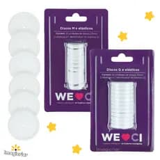 Discos + Elásticos Branco para Caderno Inteligente