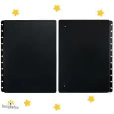 Capa e Contracapa All Black para Caderno Inteligente | Tamanho Inteligine, A5, Médio ou Grande | Preto