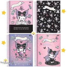 Caderno Universitário Kuromi Jandaia - 1 ou 10 Matérias