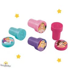 Carimbo Princesas Disney Tris - Kit com 4 | Cinderela, Rapunzel, Aurora, A Bela e a Fera, A Bela Adormecida