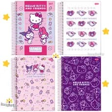 Caderno Universitário Hello Kitty Besties Forever Jandaia - 1 ou 10 Matérias | Sanrio, My Melody, Kuromi