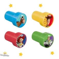 Carimbo Toy Story Tris - Kit com 4 | Pixar, Disney, Woody, Jessie, Buzz Lightyear, Bala no Alvo Cavalo, Toy Story 5, Kit
