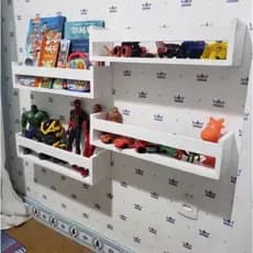1 Prateleira 60x10 decoração Nicho Livros Infantil Branco