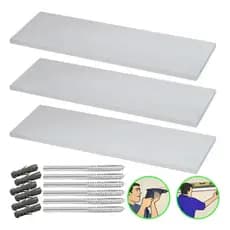 Prateleiras Lisa 40x20cm Suporte invisível Reta Branco De Parede Livro Organizadora Cozinha Quarto
