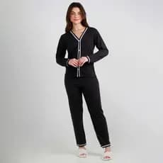 Pijama Longo Feminino Americano Blogueira Aberto Botão Amamentação Feminino Blogueirinha Frio Inverno Promoção