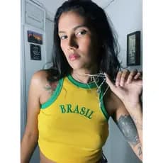 Cropped Brasil bordado - Copa