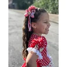 Tiara infantil junino de cabelo