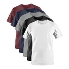 Kit Camisetas Básica C/ 5 Pças Masculina Camisa Premium