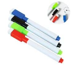 Kit 4 Canetas Para Quadro Branco Compactas Com Apagador