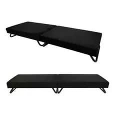 Cama Portátil Dobrável Cappuccino - Preta - Branca