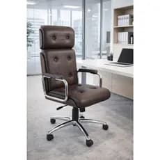 Poltrona Presidente Giratória Conforto E Design Premium Capuccino
