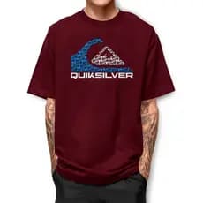 Camiseta Quiksilver Mini Logo Camisa Estampada Street 100% Algodão