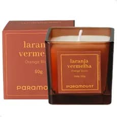 Vela Aromática Perfumada Presente Decorativa Laranja Vermelha