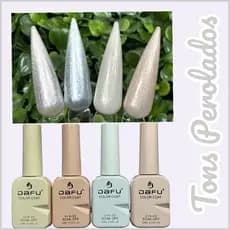 Kit 4 Esmalte em Gel Perolados - Dafu - UV -Perfeita Cobertura - 10ml