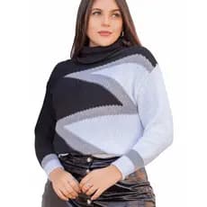 Blusa de Trico para Mulher / Moda Blogueira Inverno Lançamento