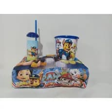 Kit Almofada Pipoca Cinema Personalizado com Nome e Tema Patrulha Canina