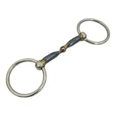 Bridão Argola Inox  Bocal Ferro Articulado Reforçado Grosso Cavalo Montaria
