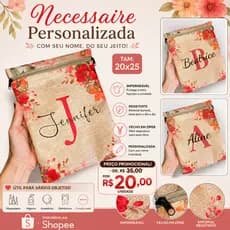 Necessáire personalizada com nome