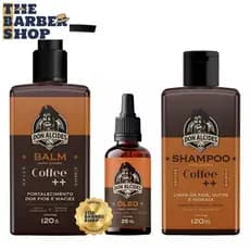 Kit Para Barba Shampoo + Balm + Óleo Don Alcides Coffee Café