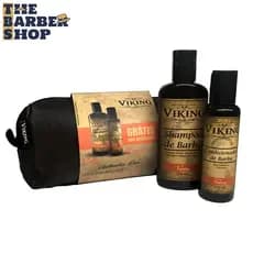 Kit Necessaire Shampoo e Condicionador de Barba Viking Terra