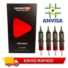 Cartucho Prime 5 10 e 20 rs rl rm unidades Tatuagem microagulhamento micro tattoo anvisa pintura