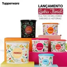 Tupperware Potes de Mantimentos Linha Floral Lançamento