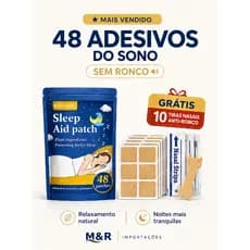 Adesivo Sono Relaxante 48 Un + 10 Tiras Nasais Anti Ronco Grátis | Dormir Melhor