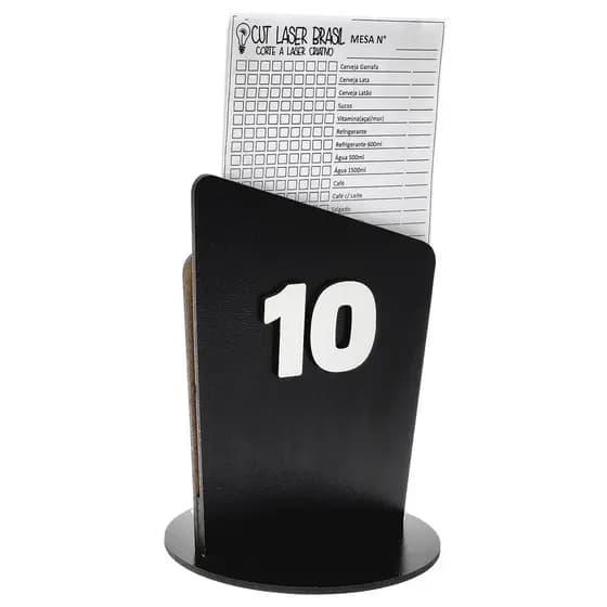 Porta Comandeira kit com 10 unidades controle de consumo clientes