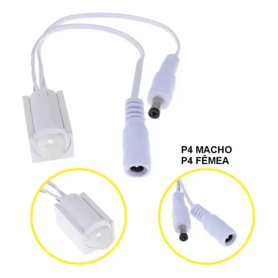 Mini Sensor De Presença Para Fita Led Embutir Móveis 24v Branco