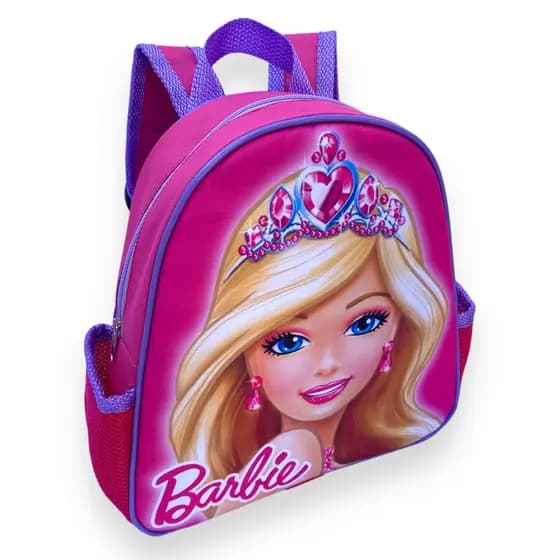 Mochila Infantil Barbie Princesa Menina Feminina Bolsa Creche e Passeio Desenho Personagens Filme Resistente Criança