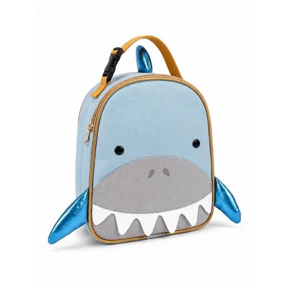 Lancheira Térmica Infantil Tubarão Azul Escolar Bolsa Térmica Kids Resistente Lanches Creche Passeio Menino