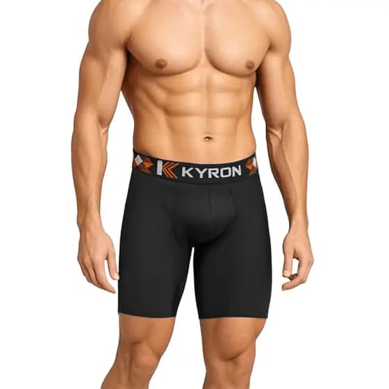 Kit 5 Cueca Box Boxer Long Leg Kyron Cuecas Ciclista De Microfibra