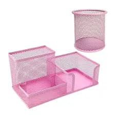 Kit Escritório Porta Caneta Lápis + Porta Treco Organizador Mesa