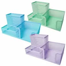 Organizador Aramado Colorido De Mesa Porta Treco Caneta Lápis Escritório