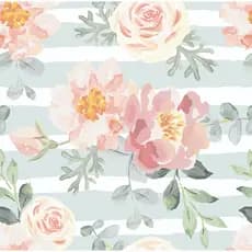 Papel de Parede Autocolante Flores e Galhos 5 Metros