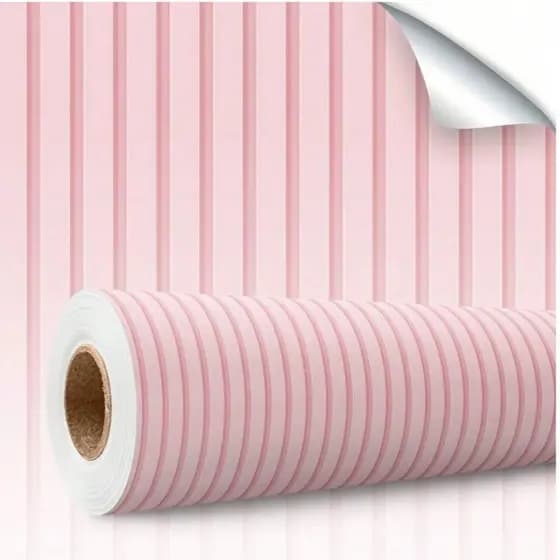 Papel De Parede Adesivo Ripado Madeira Rosa Verde Azul Várias Cores Prova Dagua 10 Metros