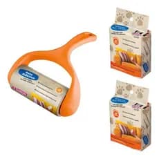 Kit 1 Rolo Mais 2 Refil Tira Pelos Roupa Adesivo Cama Sofá