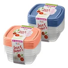 Potes Sanremo Kit 5 Congelar Guardar Feijão 530ml Bpa Free freezer Marmita Fit Micro Ondas hermético