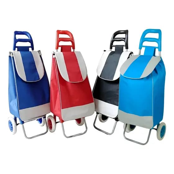 Carrinho De Compras Reforçado Feira Supermercado Dobrável Sacola Bolsa Impermeável Suporta 30kg