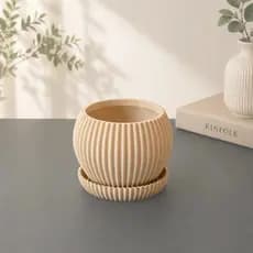 Vaso Decorativo Suculentas Cachepô Prato E Drenagem Moderno