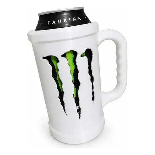 Caneca Porta Lata Monster Energy 473ml Térmica Geek Setup