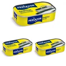 Sardinhas em Lata Pescador para Mochila de Emergência kit c/ 3 latas.