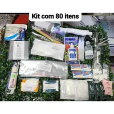 Kit para Mochila de Emergência com 80 itens.