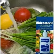 Bactericida para previnir VIROSE em frutas, verduras e água Hidrosteril 50ml Validade 05/2027.
