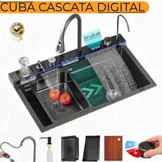 Cuba Cascata Multifuncional Gourmet Smart Inteligente Monocomando Torneira Quente Frio Acessórios
