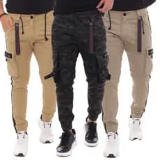 Calça Jogger Cargo Masculina Jeans - Calça Jeans Masculina - Calça Masculina Jeans