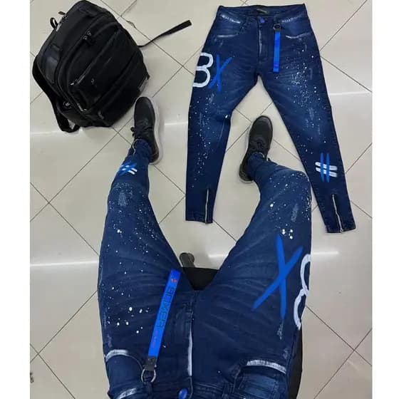 CALÇA JEANS ESTILO JOGADOR 100% ORIGINAL