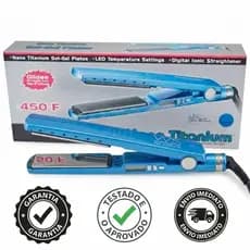 Chapinha Nano Titanium Azul 450° Graus Alisameneto Rápido